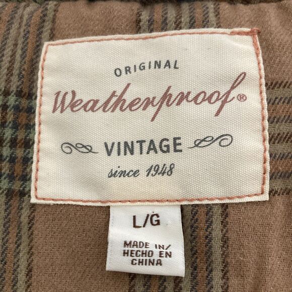 Weatherproof Men’s Flannel Lined Puffer Vest GREEN LARGE - Picture 11 of 16